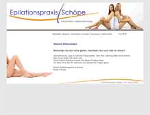 Tablet Screenshot of epilation-kassel.de